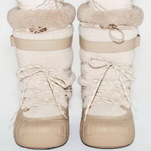 NWT ZARA FAUX SHEARLING ANKLE BOOTS SKI COLLECTION